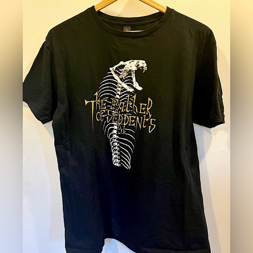 The Father of Serpents Original Band Merch - Black Graphic T-Shirt - Size L